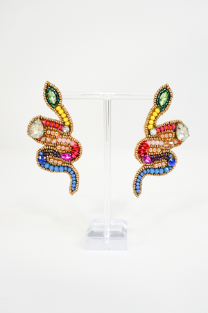 Bejeweled Snake Earrings