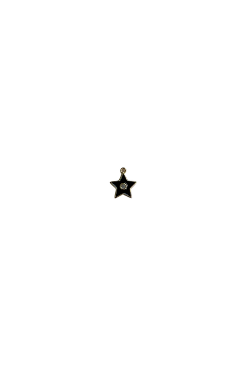 Tiny Black Star Dot Charm