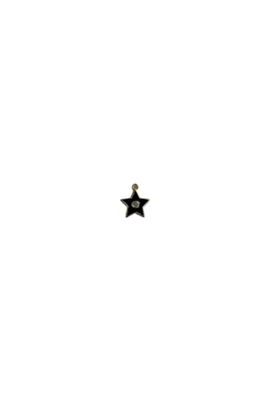 Tiny Black Star Dot Charm